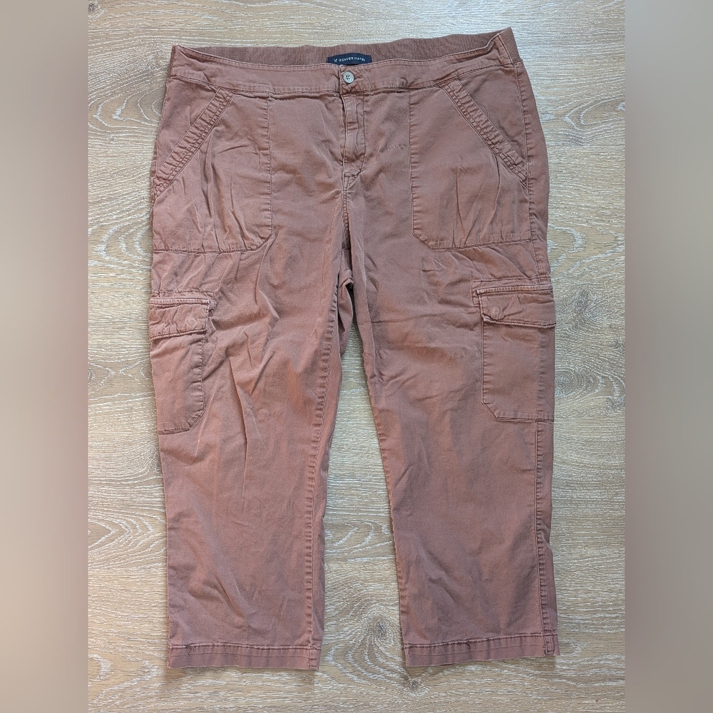 Denver Hayes Women's Cargo Capri Pants Pockets Utility Casual‎ Outdoor Hiking